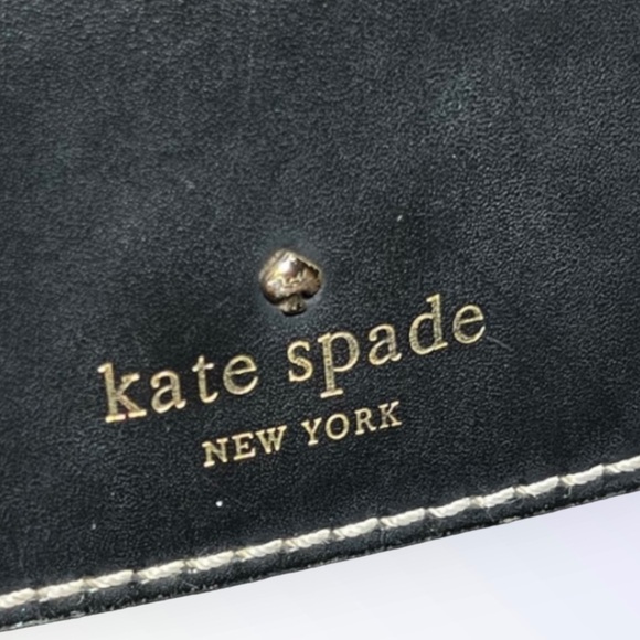 🌻Kate Spade New York Black Leather Essex Scout Crossbody Bag {Flaws} - Picture 5 of 13